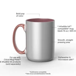 Abgeschrägter Keramiktassen-Rohling - Miami, 425 ml/15 oz. (1 Stk.)
