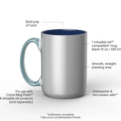 Abgeschrägter Keramiktassen-Rohling- 425ml/15oz. (1Stk.)