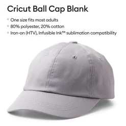 Cricut Baseball-Cap-Rohling, grau (1 Stk.)