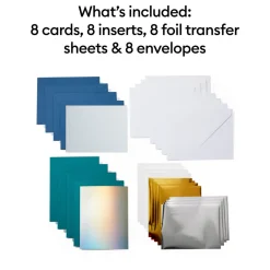 Cricut Joy™ Foil Transfer Insert Cards, Blue Lagoon Sampler - A6