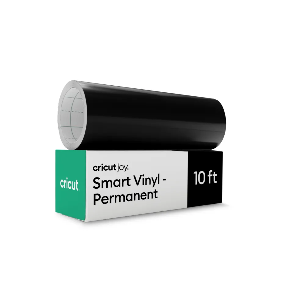 Cricut Joy™ Smart Vinyl™ - permanentes Vinyl ohne Schneidematte(3 m / 10 Fuß), Schwarz