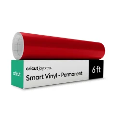 Cricut Joy Xtra™ Smart Vinyl™ - permanentes Vinyl ohne Schneidematte(1,8 m / 6 Fuß), Rot