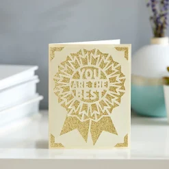 Cricut Joy™-Einlegekarten, Creme/Gold-Glitzer
