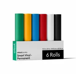 CricutJoy™ SmartVinyl™- permanentes Vinyl ohne Schneidematte, Variety-Musterset(0,6 m / 2 Fuß, 6 Stk.)