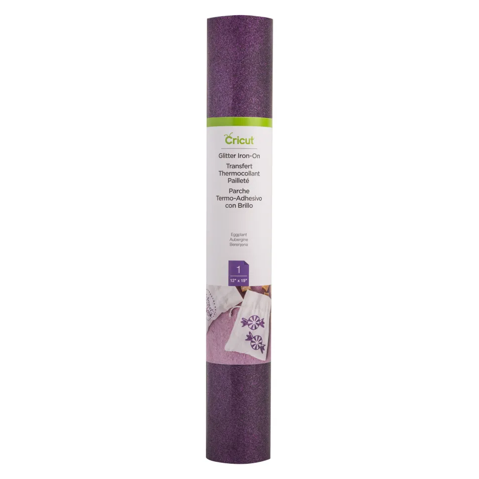 Glitzer-Iron-On, Aubergine
