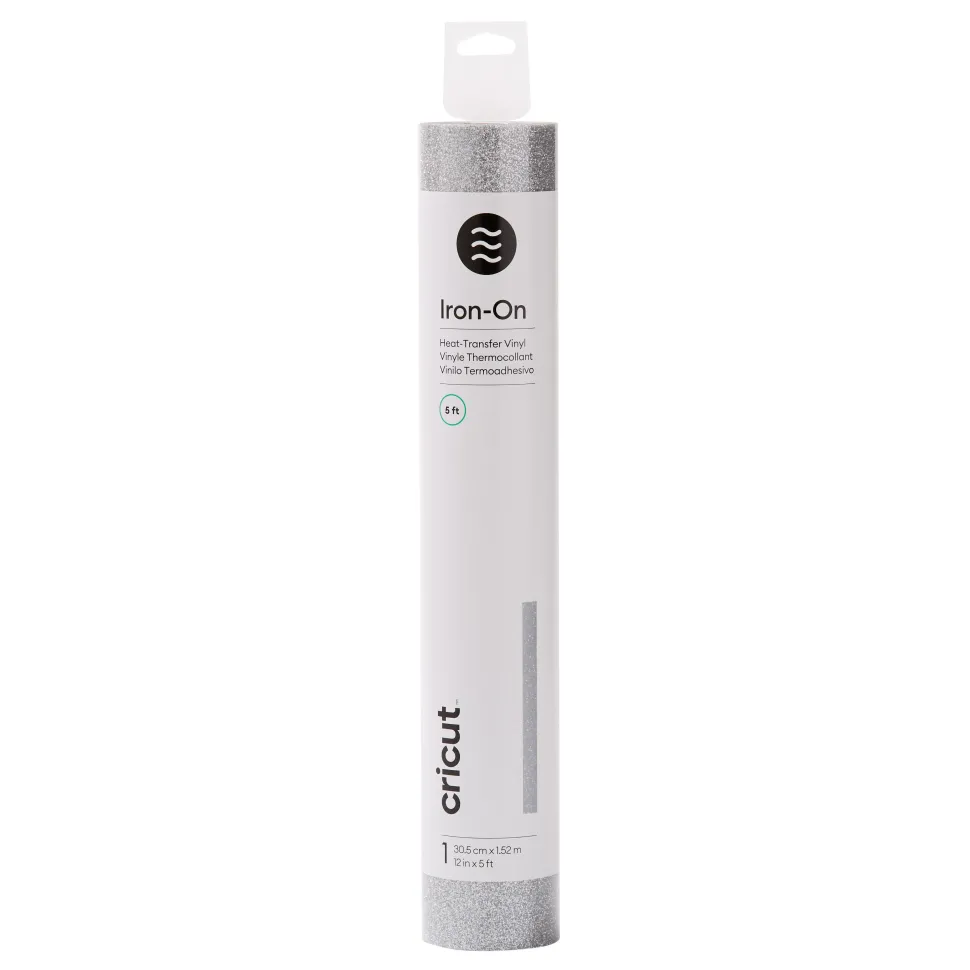 Glitzer-Iron-On, Silber 1,5 m
