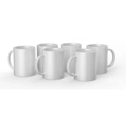 Keramikbecher-Rohling, Weiß - 425 ml (15 oz.) (6 Stück)