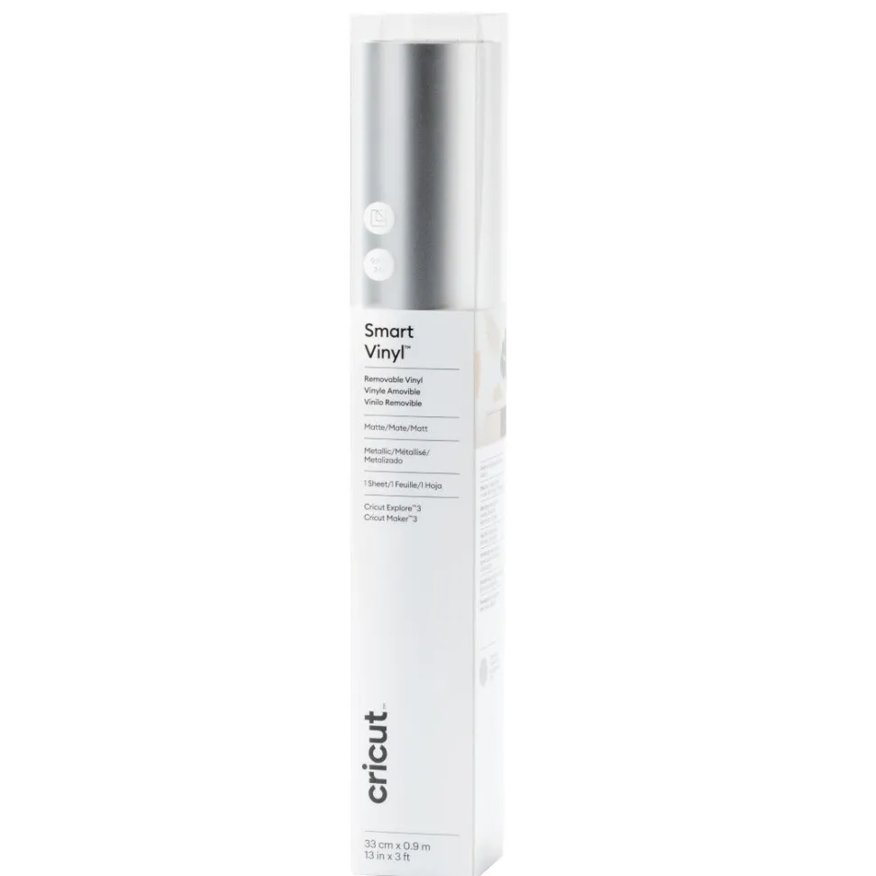 Matte Metallic Smart Vinyl™ - Removable, Silver (3 ft)