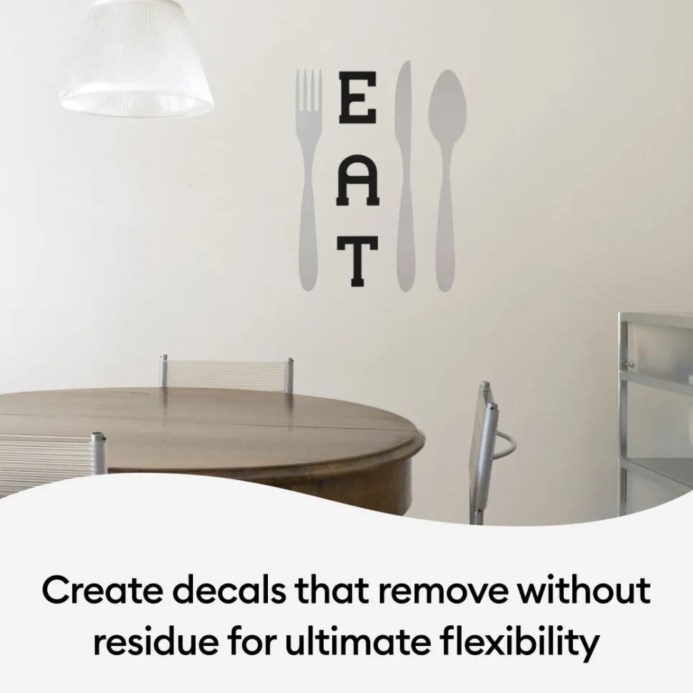 Matte Metallic Smart Vinyl™ - Removable, Silver (3 ft)