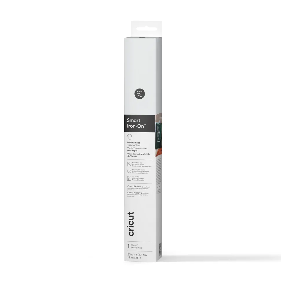 Smart Iron-On™ Bügelfolie ohne Schneidematte (0,9 m / 3 Fuß), Weiß