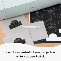 SmartLabel™beschreibbares Vinyl- permanent, Schwarz (0,9cm; 3Fuß)