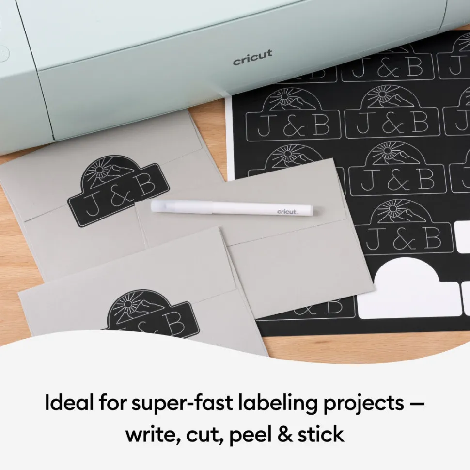SmartLabel™beschreibbares Vinyl- permanent, Schwarz (0,9cm; 3Fuß)