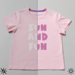 UV-aktiviertes Iron-On mit Farbveränderung, Weiß-Rosa