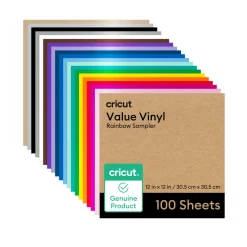 Vinyl im Vorteilspack, Regenbogen-Musterset (100 Stk.)