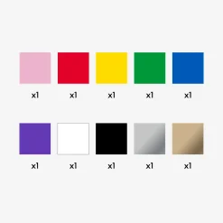 Vinyl im Vorteilspack, Regenbogen-Musterset - 30,5 cm x 1,5 m (12 Zoll x 5 Fuß) (10 Stk.)