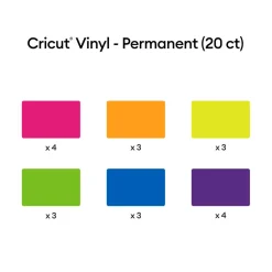 Vinyl, Regenbogen-Musterset, helle Farben- Permanent (20Stk.)